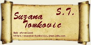 Suzana Tomković vizit kartica